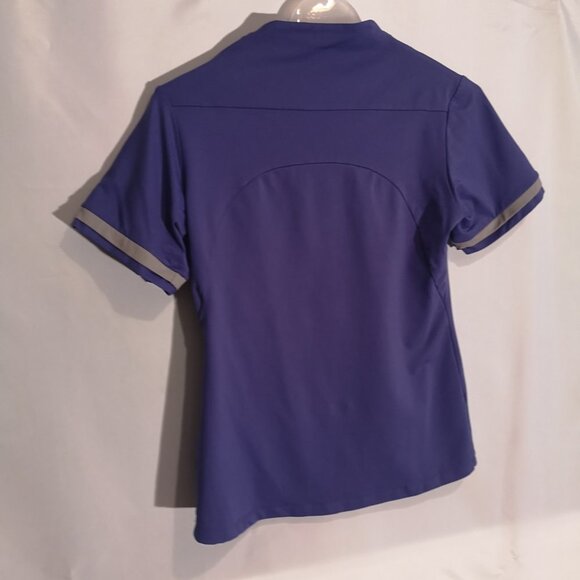 2/$30.00 - Running Room Ladies Size Medium Purple w/ Grey Fitted Top - Picture 2 of 4